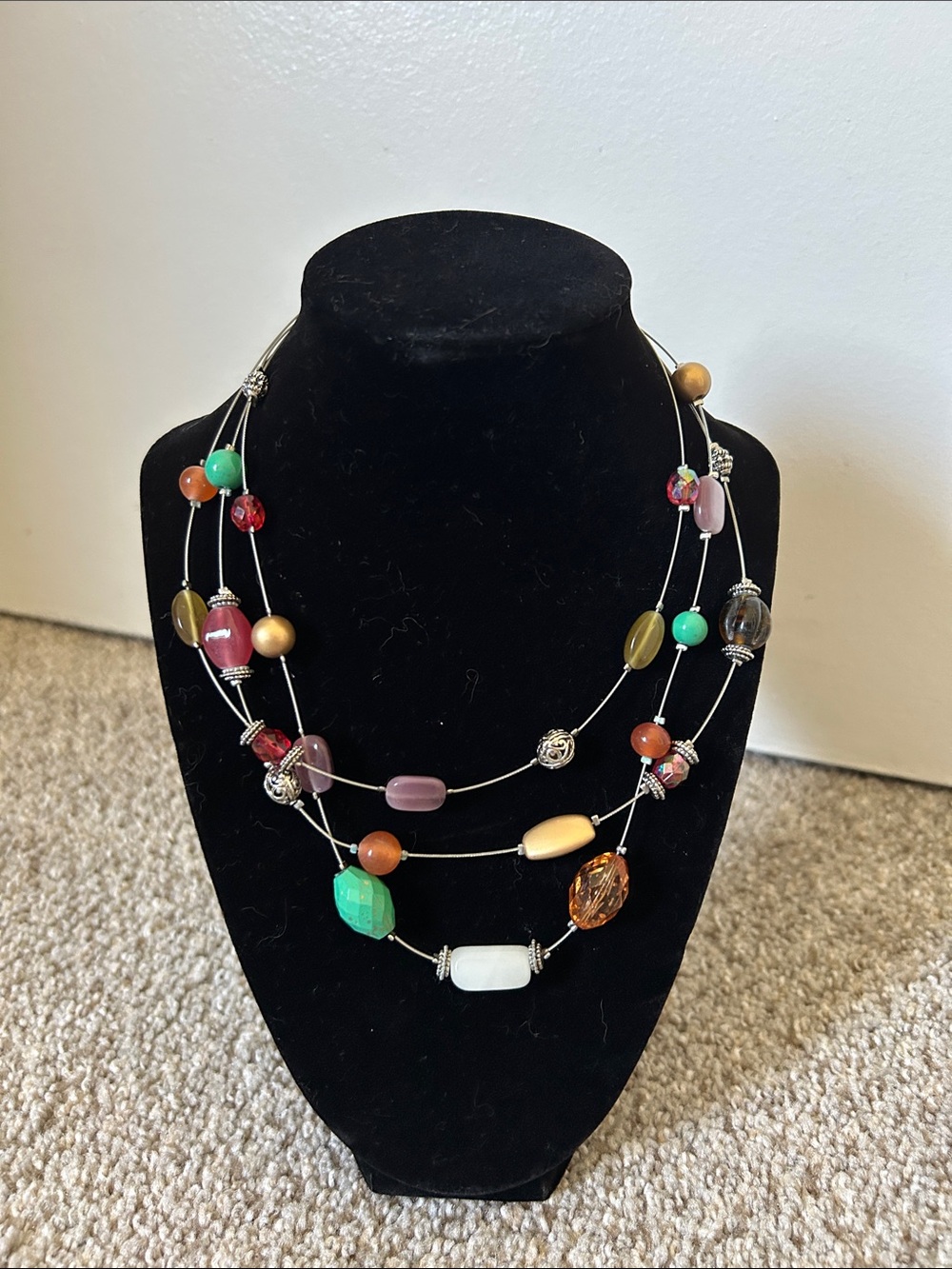 Lia Sophia Multi-Color Beaded Layered Necklace